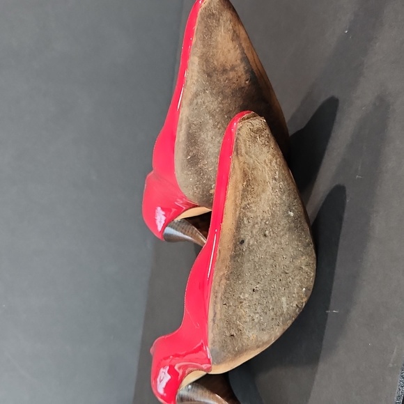 Yves Saint Laurent red patent leather high heels - Picture 5 of 7